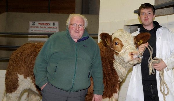 Padge Mulhare pictured with the Second Highest priced animal 'Auroch Belle'