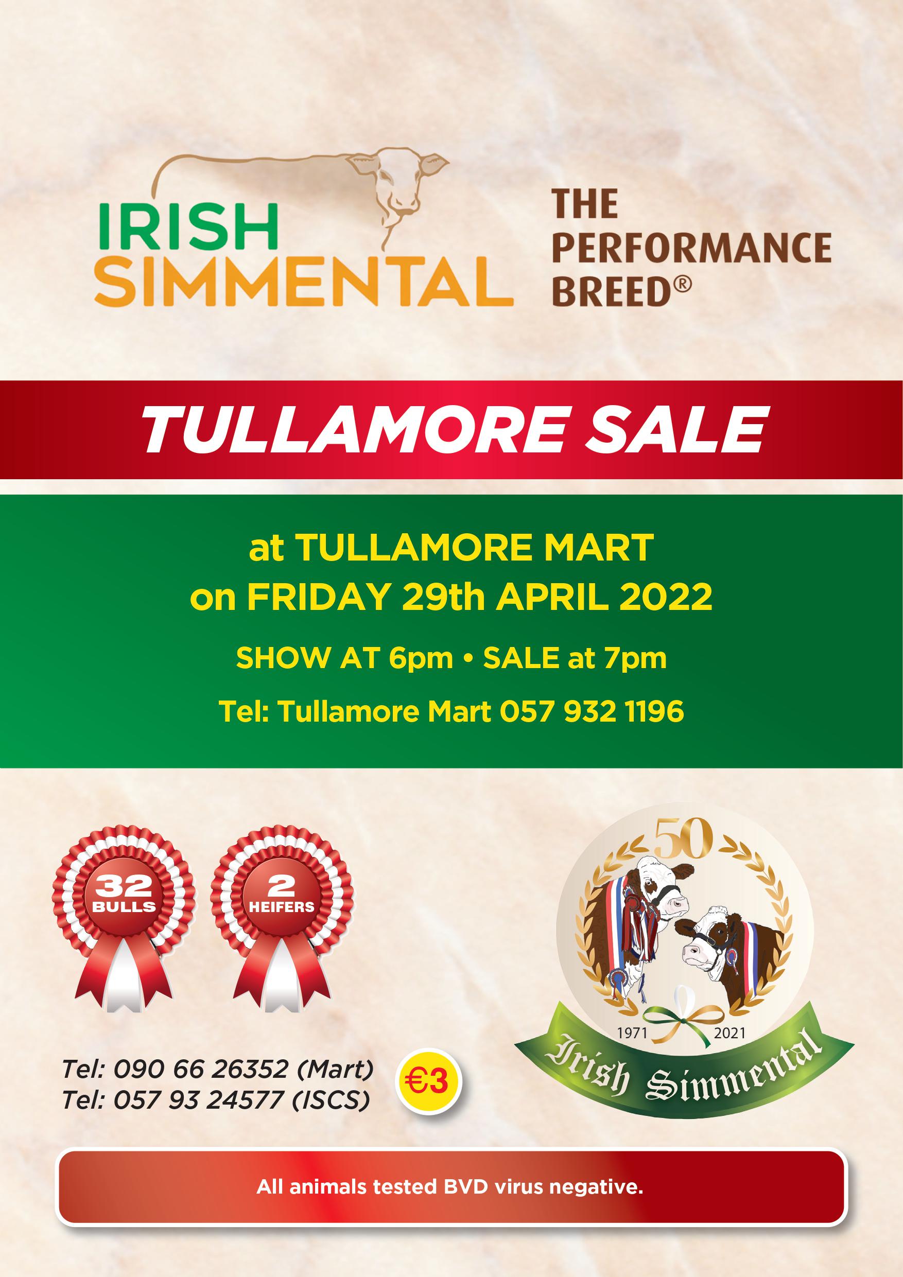 Read more about the article Catalogue, Photos & Videos available for Tullamore Sale Friday 29th April – Show at 6pm & Sale at 7pm