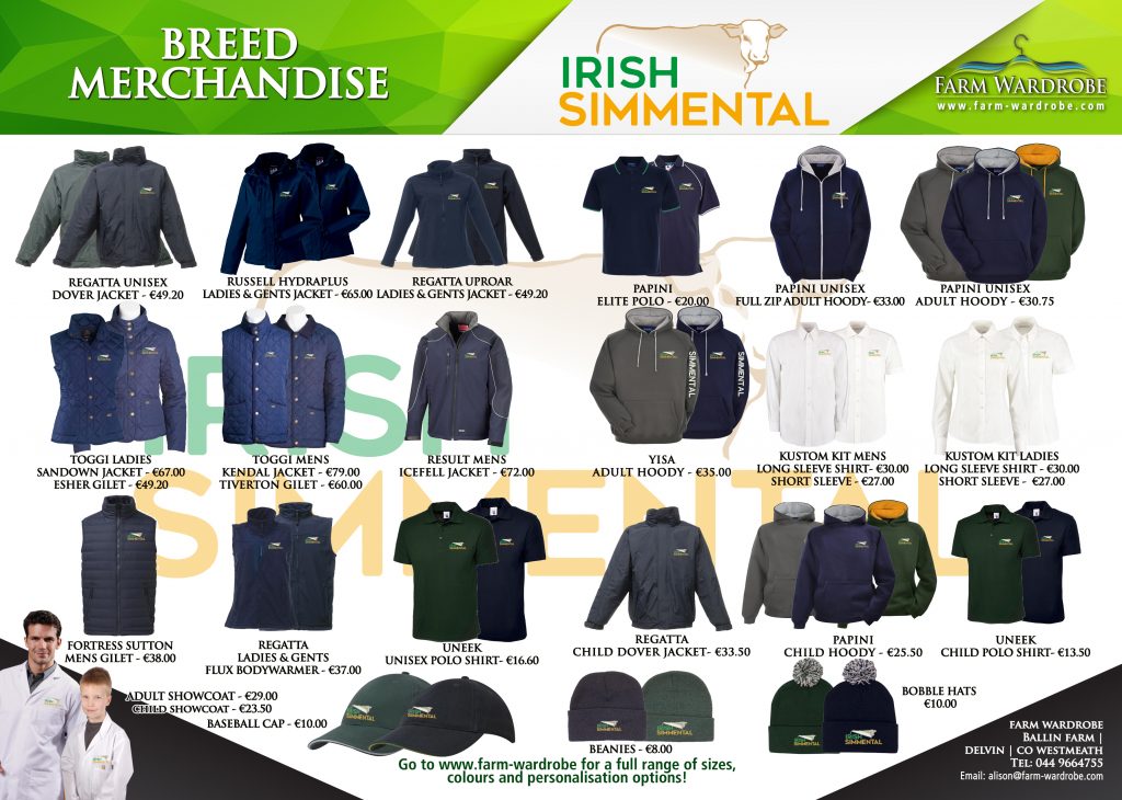New Irish Simmental Merchandise now available - Irish Simmental Cattle ...