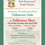 Catalogue Here for Tullamore Evening Show & Sale Friday 24th April 2026
